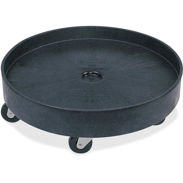 Rubbermaid Commercial Drum Dolly, Round, f/55-Gallon Drum, 500 lb Cap, 2PK, Black RCP265000BKCT